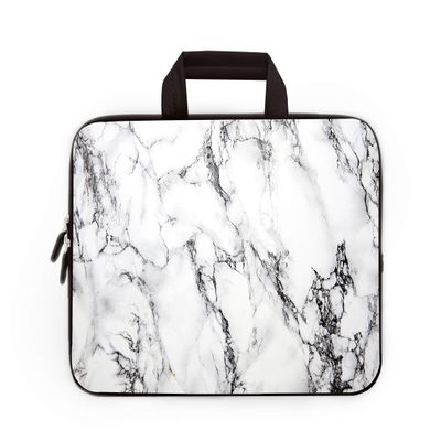 11" 11.6" 12" 12.1" 12.5" inch Laptop Carrying Bag Chromebook Case Notebook Ultrabook Bag Tablet Cover Neoprene Sleeve Fit Apple Macbook Air Samsung Google Acer HP DELL Lenovo Asus (White Marble)