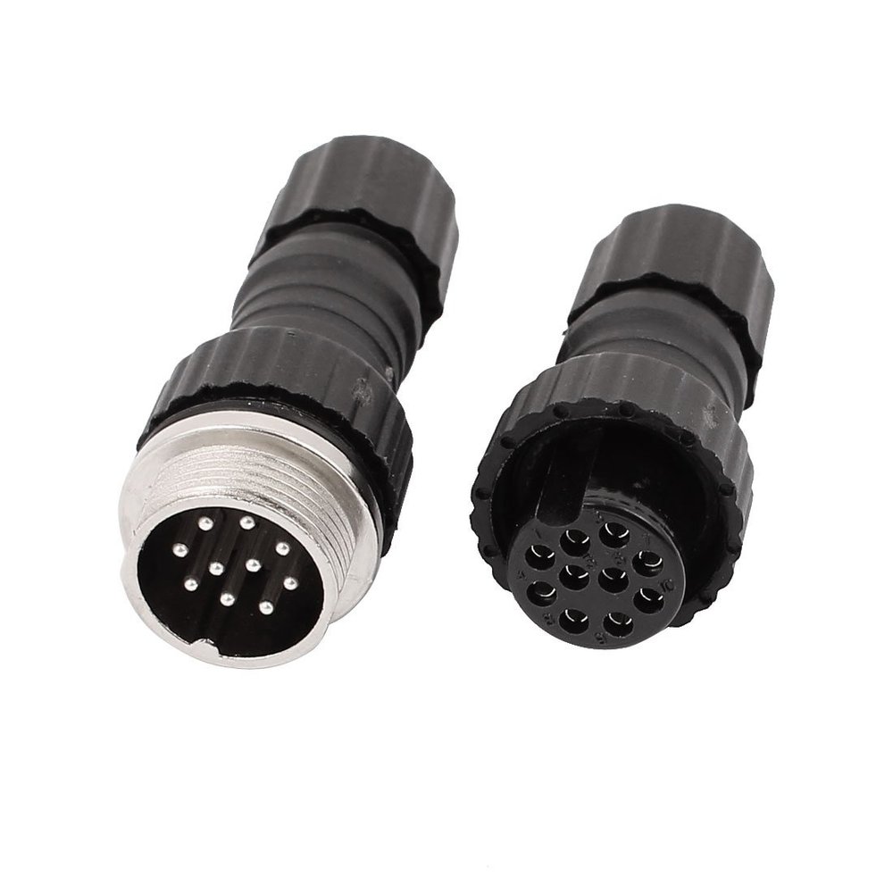 Aexit M16 Thread Distribution electrical 10P Male to Female Waterproof Aviation Electrical Cable Connector
