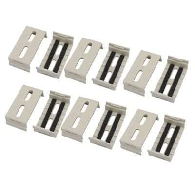 Aexit 12 Pcs Transmission Plastic 82mmx40mmx15mm Cable Line Holder Wire Organizer Grey for Office