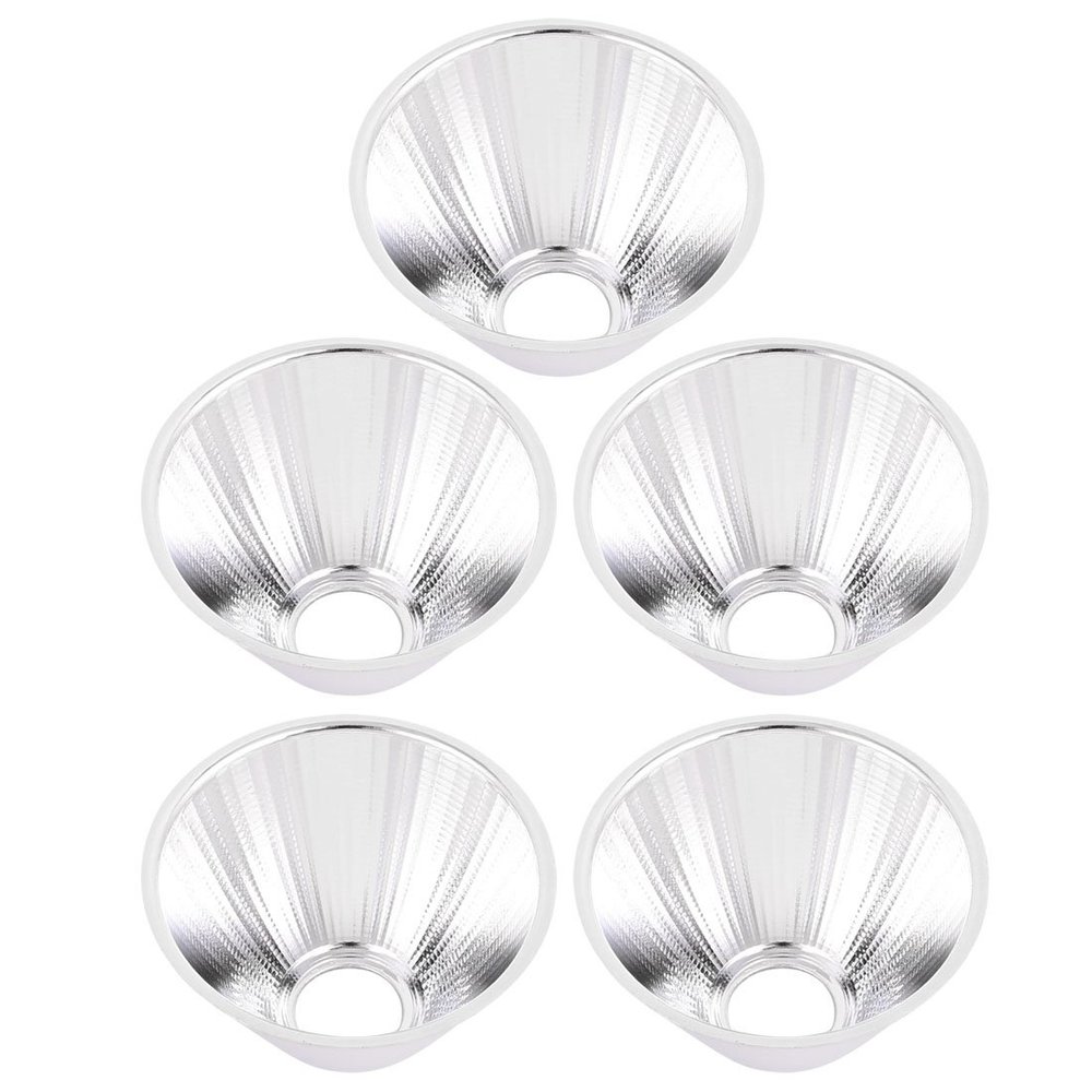 Aexit 5 Pcs Lighting fixtures and controls COB LED Flashlight Light Lamp Reflector 70x43x20mm Silver Tone