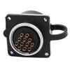 Aexit XA28 AC Distribution electrical 500V 10A 12 Terminals Female Aviation Connector Joint w Rubber Cover view 3