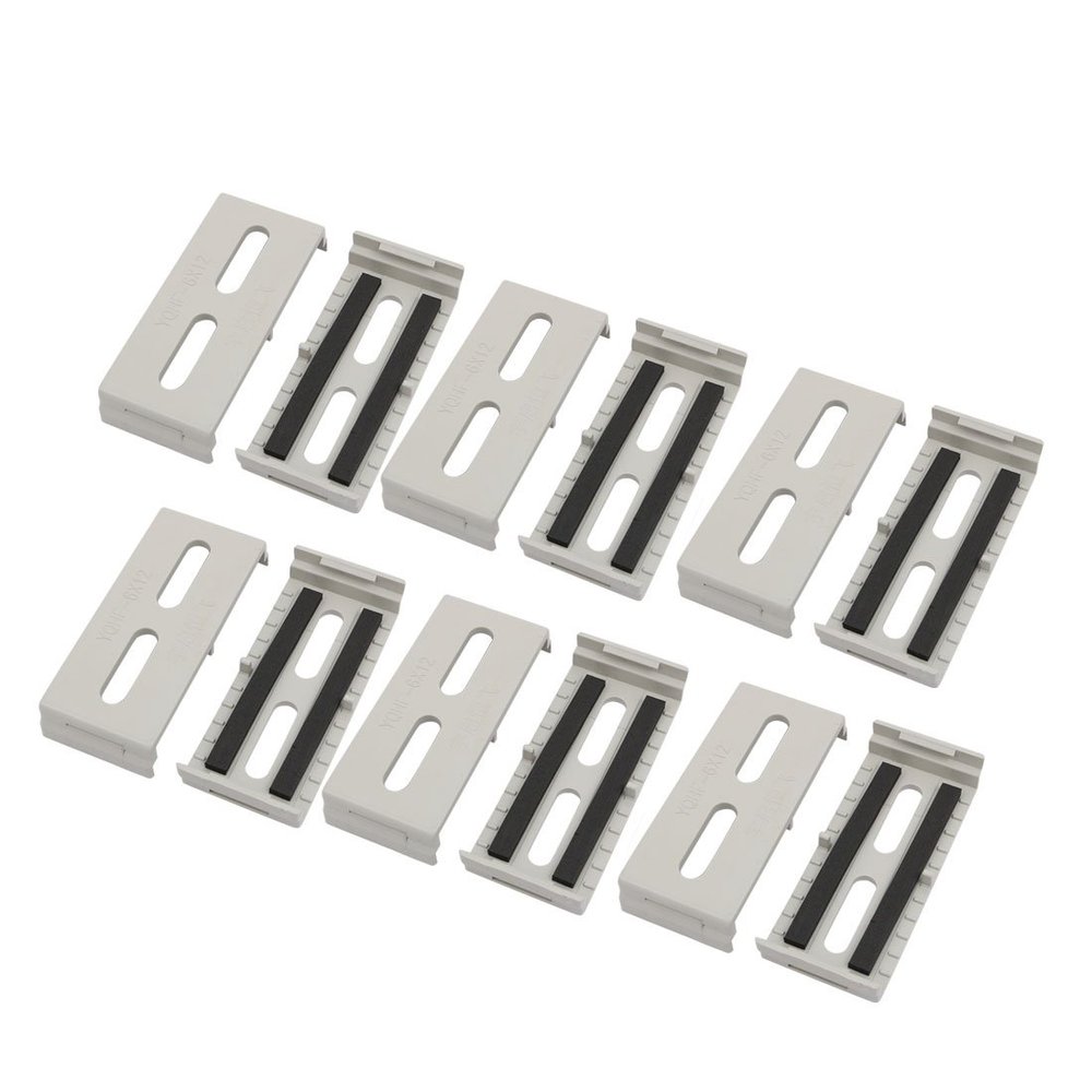 Aexit 12 Pcs Transmission Plastic 95mmx40mmx16mm Cable Line Holder Wire Organizer Grey for Office