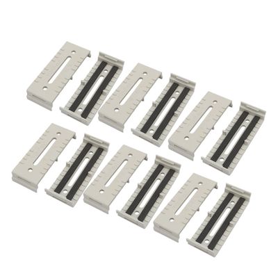 Aexit 12 Pcs Transmission Plastic 110mmx40mmx18mm Cable Line Holder Wire Organizer Grey for Office
