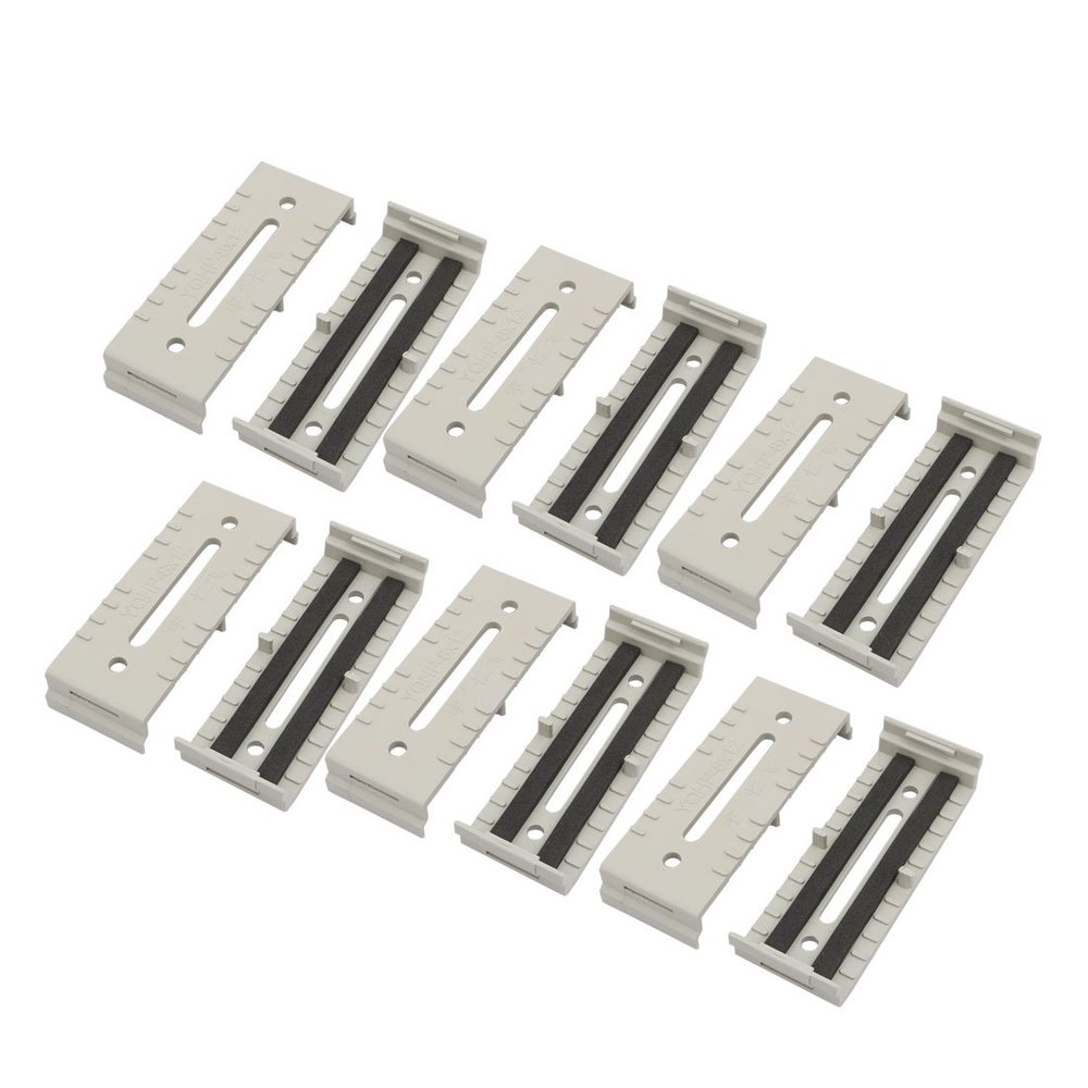 Aexit 12 Pcs Transmission Plastic 110mmx40mmx18mm Cable Line Holder Wire Organizer Grey for Office