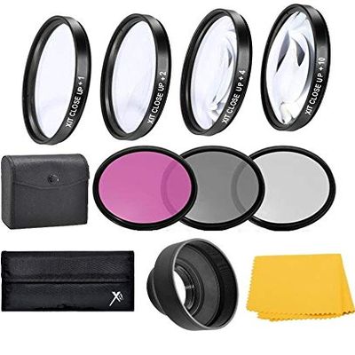 58mm Macro Close-up & Filter Kit for Canon PowerShot SX70 SX60 SX50 SX40 SX540 SX530 SX520 HS, SX30 SX20 SX10 is