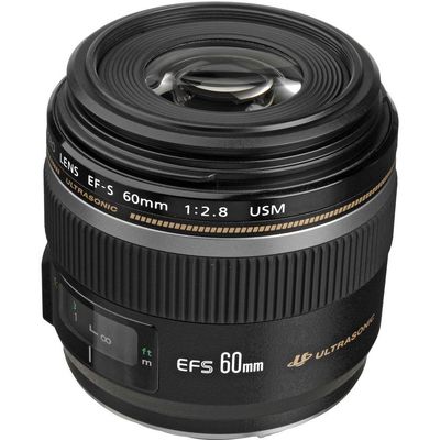 Canon EF-S 60mm f/2.8 Macro USM Fixed Lens for Canon SLR Cameras (Renewed)