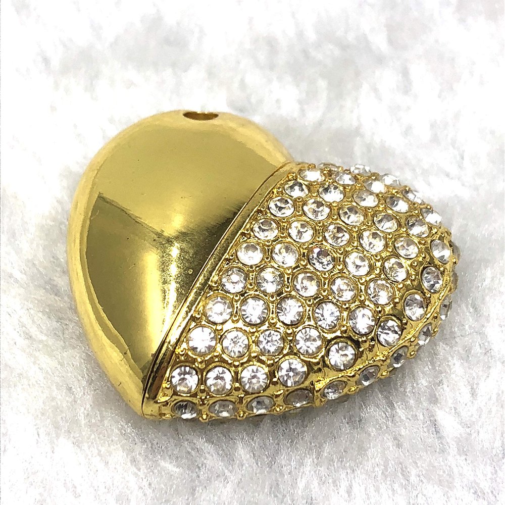 [ASCENDAS] Glitter Heart USB Memory 16GB Gold