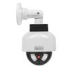 YSUCAU Solar Powered Dummy Fake CCTV Security Dome Camera with Flashing Red LED Light & Warning Security Alert Sticker Decal, Indoor/Outdoor Use view 1