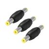uxcell 3Pcs DC Power Connector Adapter 5.5mmx2.1mm Male to Male Plug Cable Jack Converter for Laptop CCTV Camera strip lighting Yellow view 1