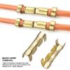 100 pcs Brass Spade Connectors Kit, Male and Female Terminals for Car Audio Speaker Electric Wiring, Quick Connect Butt Connector AWG 22-14 view 3