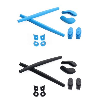 ToughAsNails 2 Pairs Replacement Rubber Kits Ear Socks and Nose Pads for Oakley Juliet Sunglasses Black&Blue