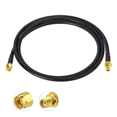 BINGFU Ham Radio Antenna Extension Relocation Cable SMA Male to Female RG58 Coaxial Jumper Cable 1m 3 feet for BaoFeng Wouxun Icom Yaesu Vertex Standard Horizon Marine VHF Ham Radio