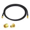 BINGFU Ham Radio Antenna Extension Relocation Cable SMA Male to Female RG58 Coaxial Jumper Cable 1m 3 feet for BaoFeng Wouxun Icom Yaesu Vertex Standard Horizon Marine VHF Ham Radio view 1