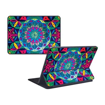 MightySkins Skin Compatible with Apple iPad Pro Smart Keyboard 11" (2018) - Geo Garden - Protective, Durable and Unique Vinyl Decal wrap Cover - Easy to Apply and Change Styles - Made in The USA