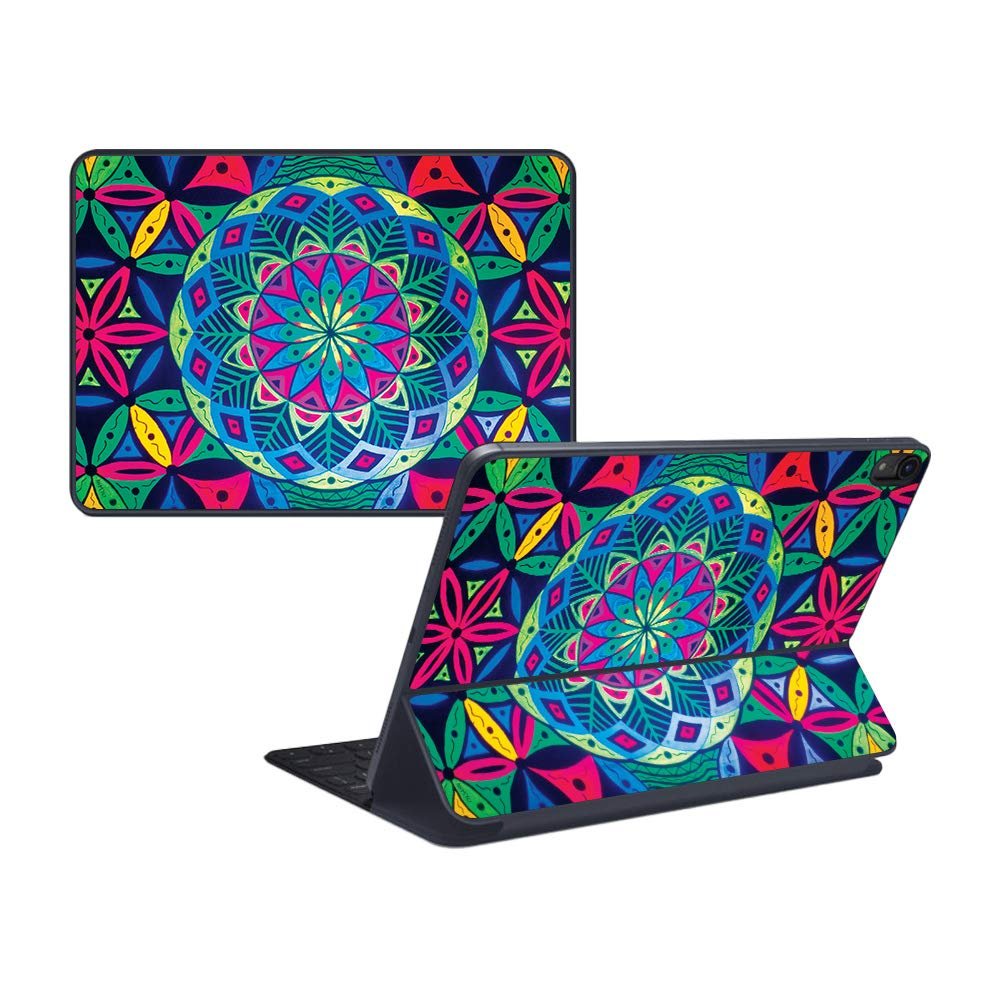MightySkins Skin Compatible with Apple iPad Pro Smart Keyboard 11" (2018) - Geo Garden - Protective, Durable and Unique Vinyl Decal wrap Cover - Easy to Apply and Change Styles - Made in The USA