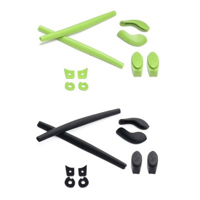 ToughAsNails 2 Pairs Replacement Rubber Kits Ear Socks and Nose Pads for Oakley Juliet Sunglasses Black&Green