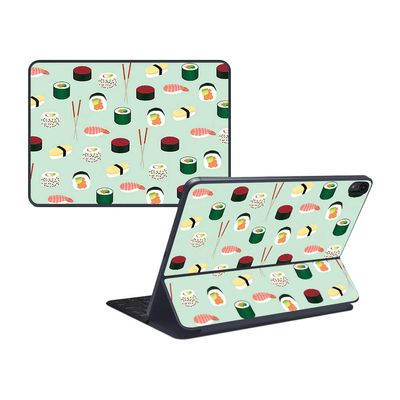 MightySkins Skin Compatible with Apple iPad Pro Smart Keyboard 11" (2018) - Sushi - Protective, Durable, and Unique Vinyl Decal wrap Cover - Easy to Apply, Remove, and Change Styles - Made in The USA