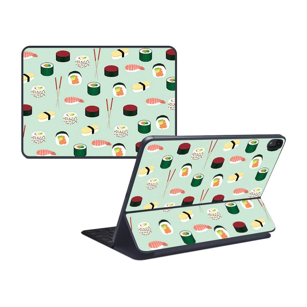 MightySkins Skin Compatible with Apple iPad Pro Smart Keyboard 11" (2018) - Sushi - Protective, Durable, and Unique Vinyl Decal wrap Cover - Easy to Apply, Remove, and Change Styles - Made in The USA