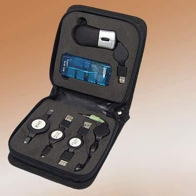 Aexit Portable USB Package Tool Storage and Management Mouse Hub Microphone Earphone RJ45 Networking Cable Kit Bag Model:79as507qo79