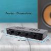 Pyle 4 Channel Speaker Selector Switch - Multi Zone A B Speaker Distribution Controller Box w/Independent Audio Source Volume Control, Supports Home Theater Stereo Amplifier Receiver System - PSLSW4 view 2