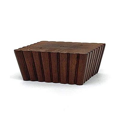 LEG DADDY TruFitLeg Floki - 2" Dark Finish Square Fluted Tapered Sofa Leg, Fits on All Furniture with Hanger Bolt Attachments or Screws (Set of 4)