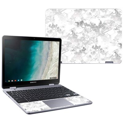 MightySkins Skin Compatible with Samsung Chromebook Plus LTE (2018) - Viper Snow | Protective, Durable, and Unique Vinyl Decal wrap Cover | Easy to Apply, Remove, and Change Styles | Made in The USA