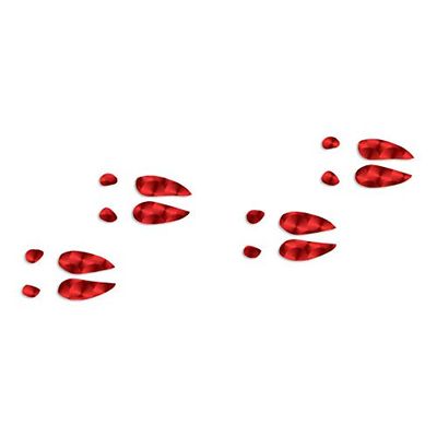 Buck Deer Tracks - Vinyl Decal Sticker - 17" x 7" - Red Engine Turn