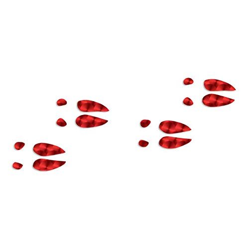 Buck Deer Tracks - Vinyl Decal Sticker - 17" x 7" - Red Engine Turn