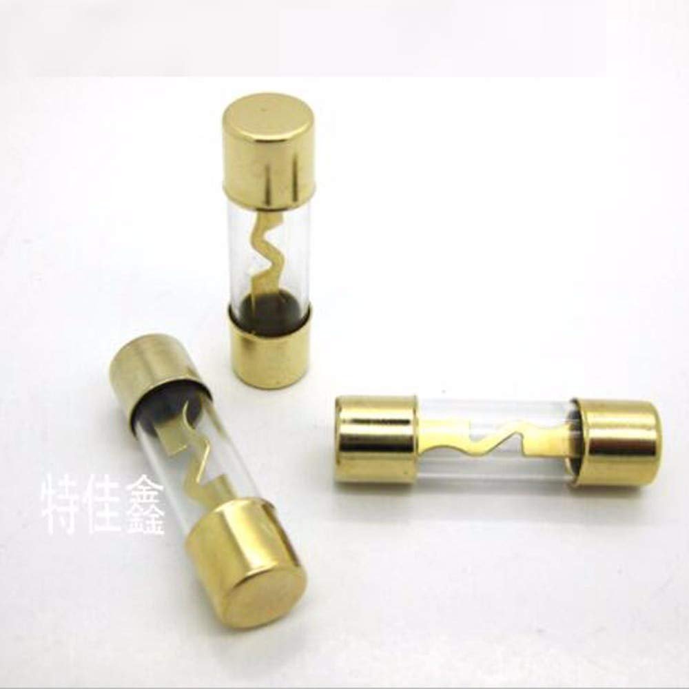 Davitu 2pcs 1038mm fuse Gold plated Car stereo The fuse tube 10x38mm 32V 10A 15A 20A 25A 30A 40A 50A 60A 70A 80A 100A - (AMP: 50A)
