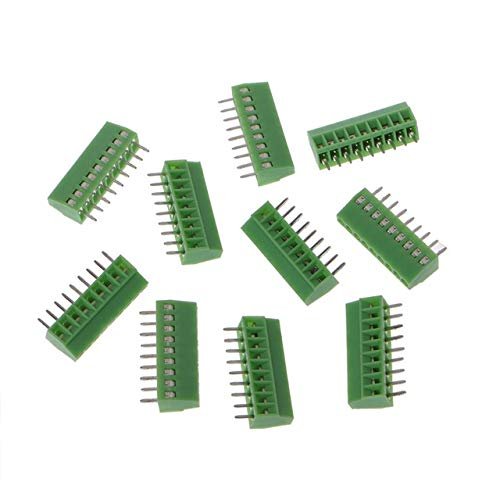 Davitu 10 Pcs 2Pin-10Pin Screw PCB Mounted Terminal Blocks Connector 2.54mm Pitch - (Color: 9pin)