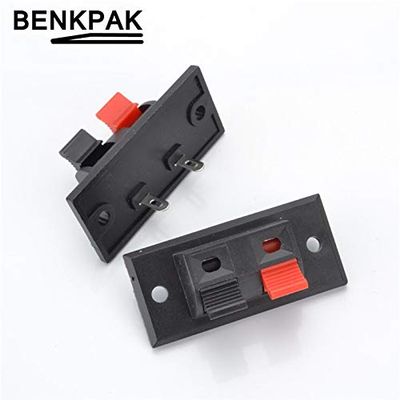 Davitu 2 way Push Type Speaker Terminal Board Wire terminal clip