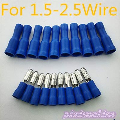 Davitu 10pair/lot For 1.5-2.5Wire FRD(MPD)2-156 Blue Bullet Type Female/Male Wire Splice Crimp Terminal L7 Plug Connector
