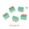 Davitu 5PCS Davitu 2/3/4/5/6/7/8/9/10P KF141R KF141V 2.54mm Pitch PCB Connectors Spring Screless Copper Green Terminal Block Bent Foot - (Color: 5) view 1