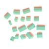 Davitu 5PCS Davitu 2/3/4/5/6/7/8/9/10P KF141R KF141V 2.54mm Pitch PCB Connectors Spring Screless Copper Green Terminal Block Bent Foot - (Color: 5) view 2