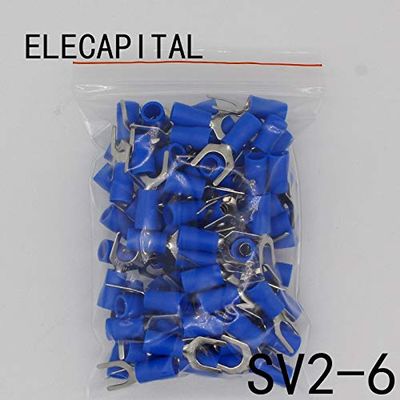 Davitu SV2-6 Blue insulation Furcate Terminal Cable Connector Wire Connector 100PCS/Pack SV2.5-6 SV
