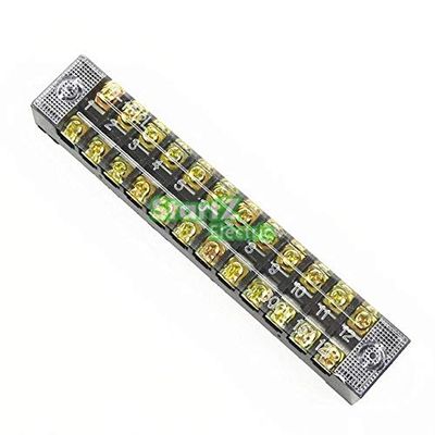 Davitu 1 Pcs Dual Row Barrier Screw Terminal Block Wire Connector 600V 15A TB15 series - (Color: 12 Position)