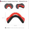 BLAZERBUCK Replacement Nose Pads Nose Pieces for Oakley M Frame Series Sunglasses - Black + Red view 2