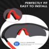 BLAZERBUCK Replacement Nose Pads Nose Pieces for Oakley M Frame Series Sunglasses - Black + Red view 3