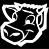 Cartoon Cow Head Decal Sticker (White), Decal Sticker Vinyl Car Home Truck Window Laptop view 1