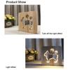 WALKKING WAYS Creative Wood Lamp, LED Night Light/3D Wood Carving Puppy Pattern USB Portative Mood Lamp for Bedroom Living Room Nightstand view 3