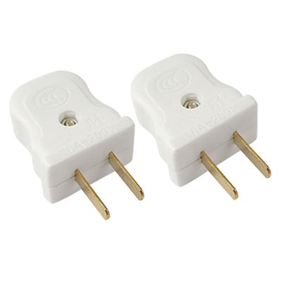 Aexit 2 x Distribution electrical White Plastic Shell Power Connector US Plug AC 250V 16A
