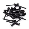 ZHONGJIUYUAN 32 Pieces Screw Pin Rivet Rubber PC Fan Noise Absorbtion Fans Anti Vibration Mount Silicone Screws (Black) view 1