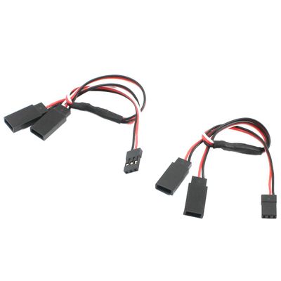 Aexit 2pcs 20cm Electrical equipment M/F Y Splitter Connector Extension Cable Wire Line for RC Model