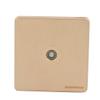 Aexit Single Port Distribution electrical House Television Socket Outlet Wall Plate Golden Tone 86mmx86mm view 1