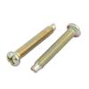 Aexit Single Port Distribution electrical House Television Socket Outlet Wall Plate Golden Tone 86mmx86mm view 4