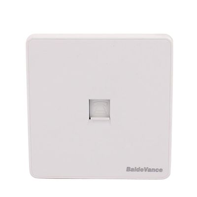 Aexit Single Port Distribution electrical Telephone RJ11 Socket Outlet Wall Plate White 86mmx86mm