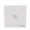 Aexit Single Port Distribution electrical Telephone RJ11 Socket Outlet Wall Plate White 86mmx86mm view 1