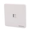 Aexit Single Port Distribution electrical Telephone RJ11 Socket Outlet Wall Plate White 86mmx86mm view 2