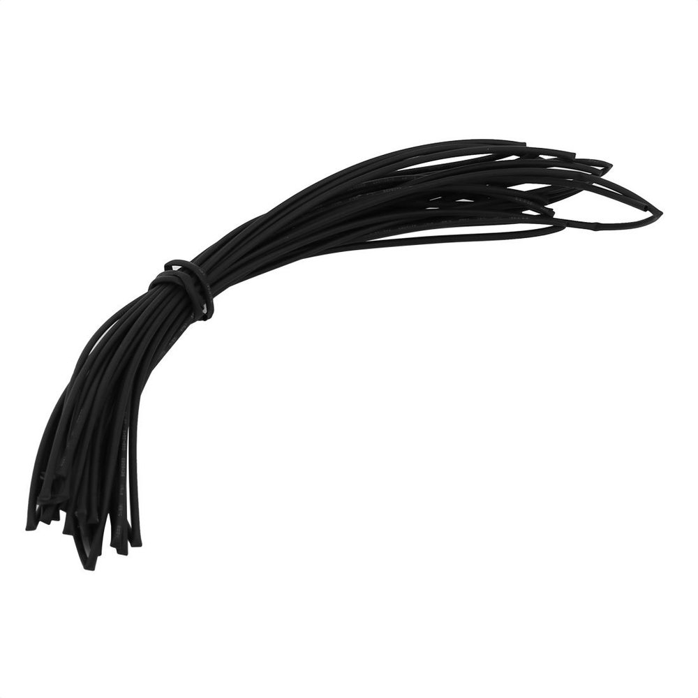 Aexit 6M Long Electrical equipment 0.8mm Inner Dia. Polyolefin Heat Shrinkable Tube Wire Wrap Sleeve Black