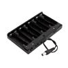 Aexit DC ON/OFF Power supply and power module Switch 8 x 1.5V AA Battery Case Holder Enclosed Box Black view 1